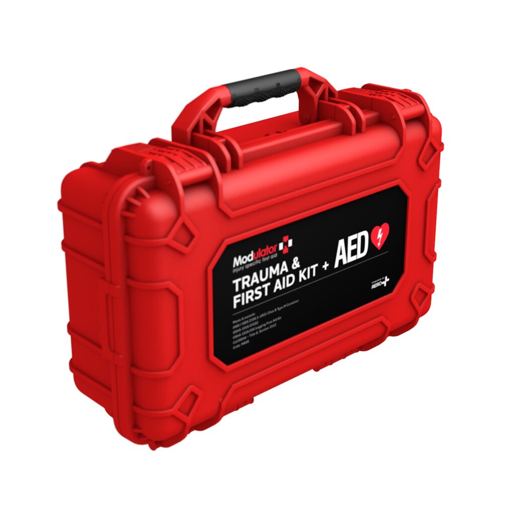 Modulator Trauma Kit With Heartsine 360P – XL Rugged Hard Case