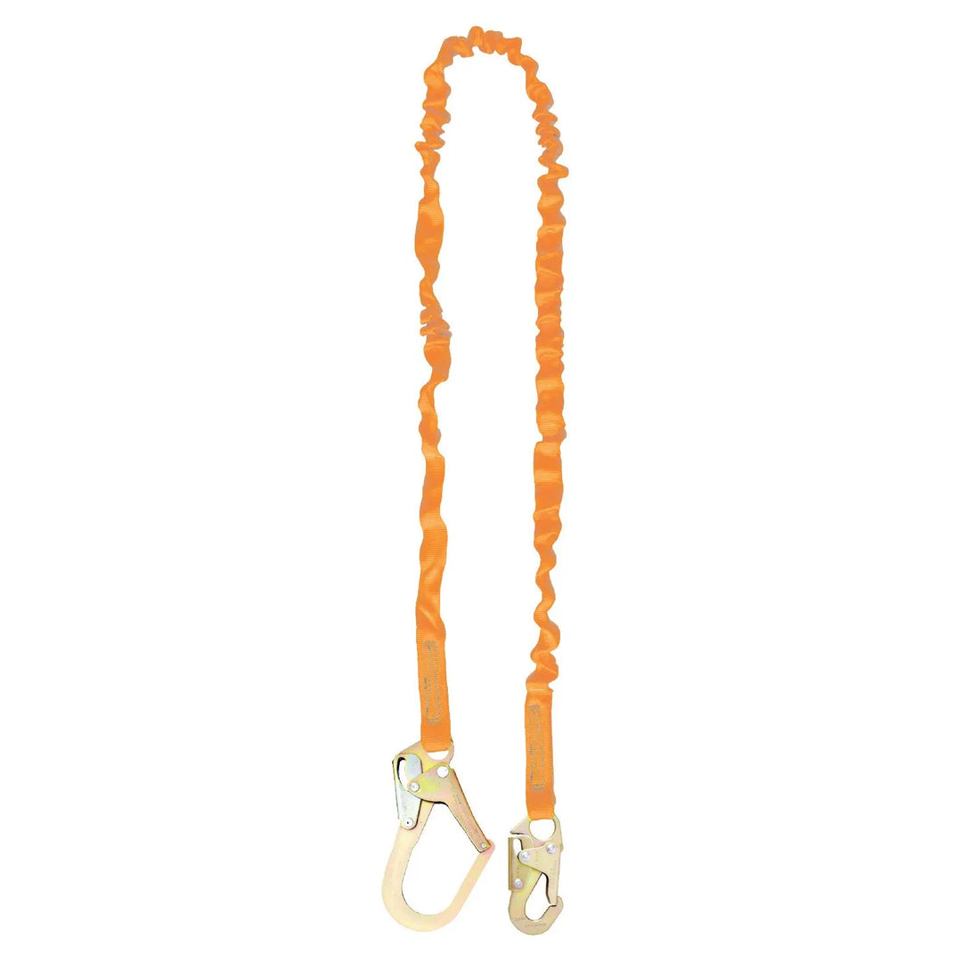 6’ Single Leg Internal Shock Absorbing Lanyard With 1 Peri Form Hook And 1 Steel Snap Hook