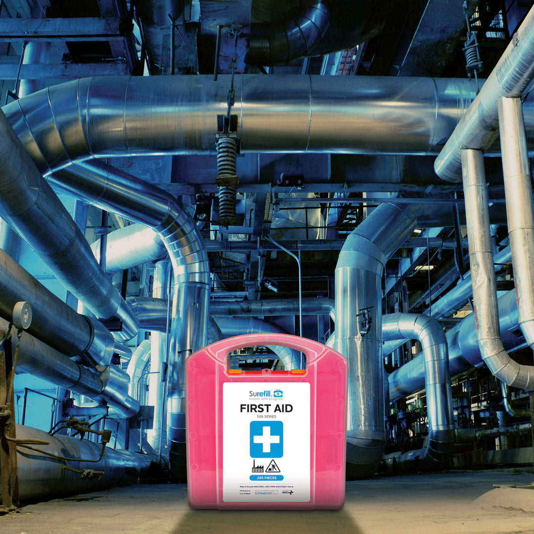 Surefill 50B Series ANSI B First Aid Kit - Red Translucent Case