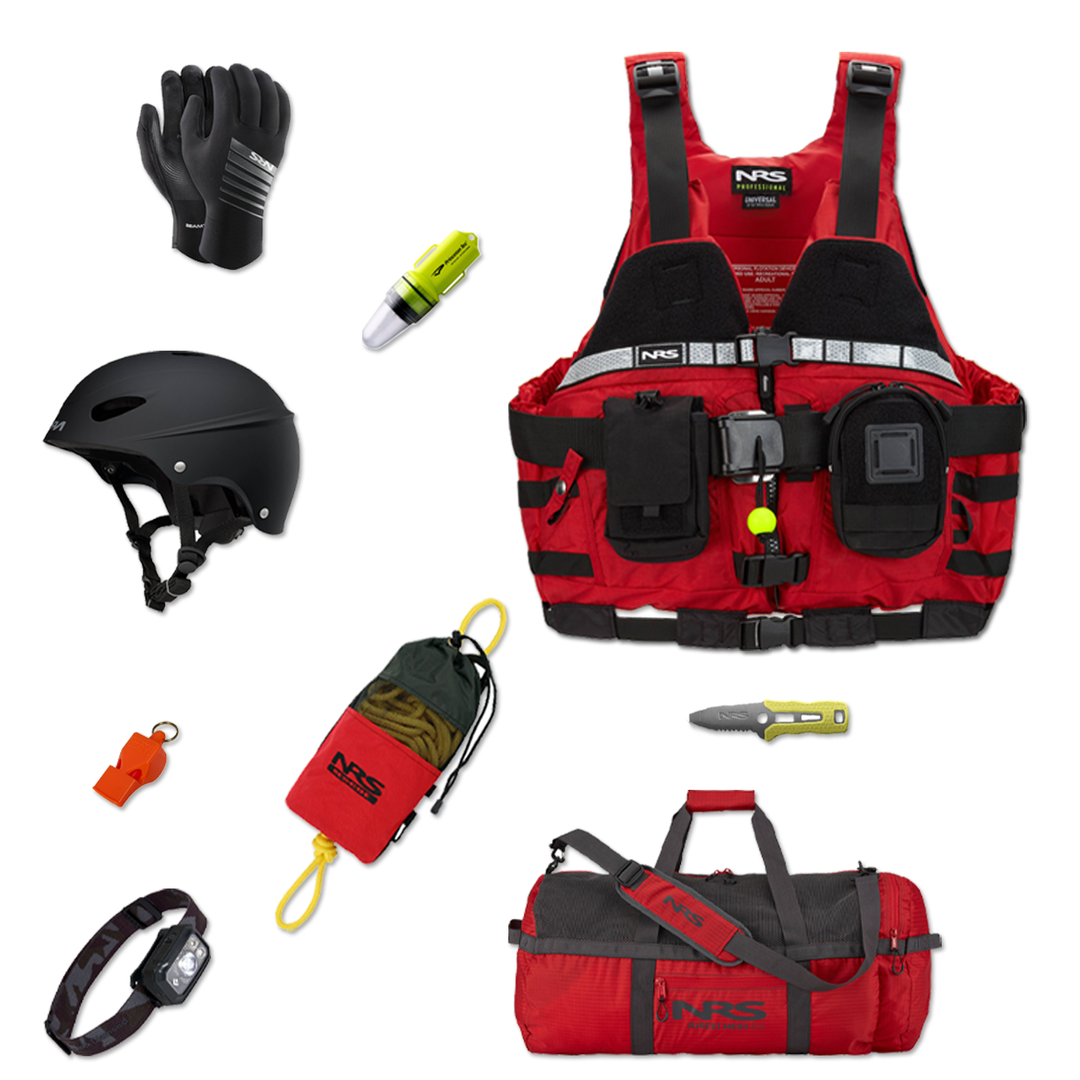 "Swiftwater Rescue OPS" Water Rescue Kit - Red