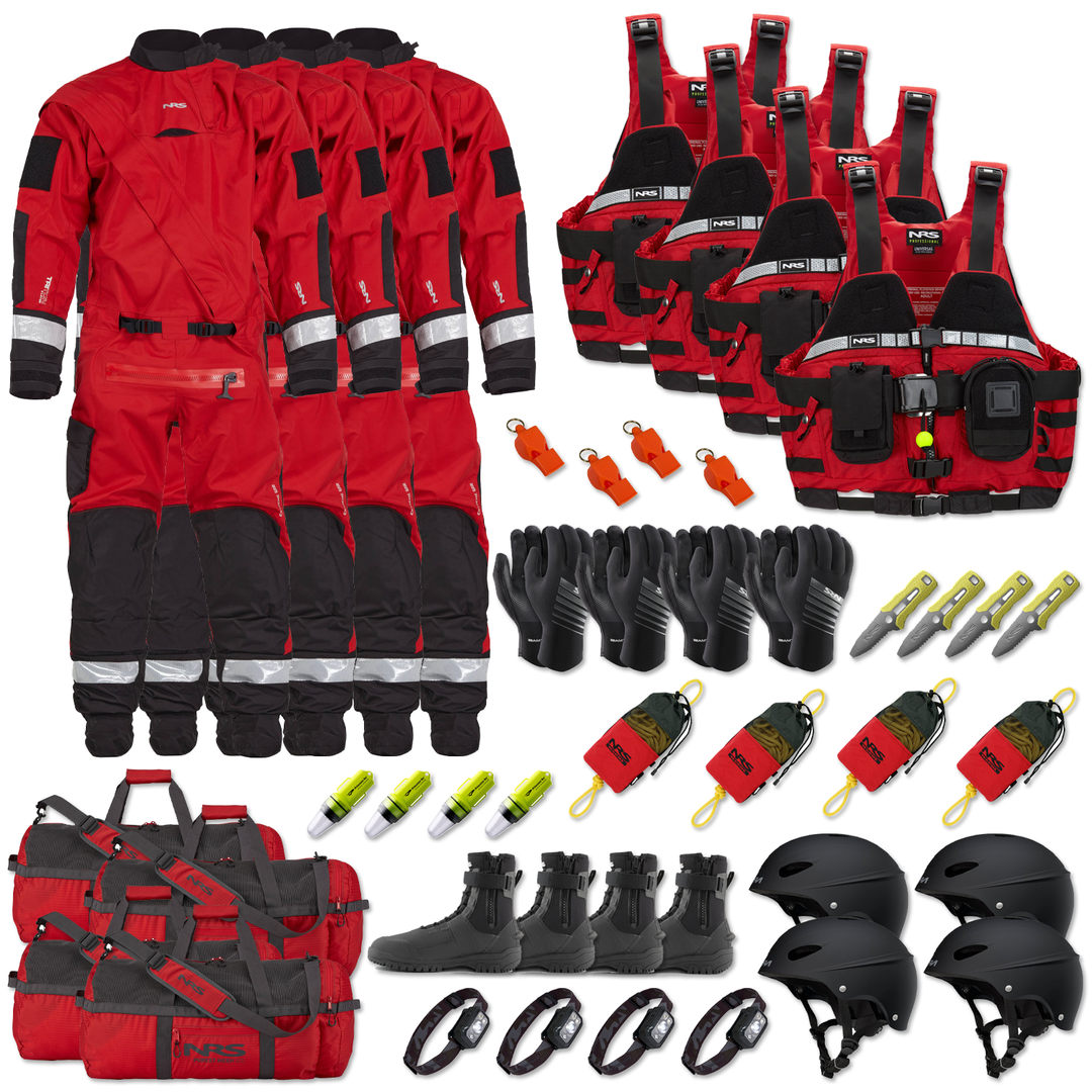 "Rapid Rescuer" 4 Man Water Rescue Kit - Red