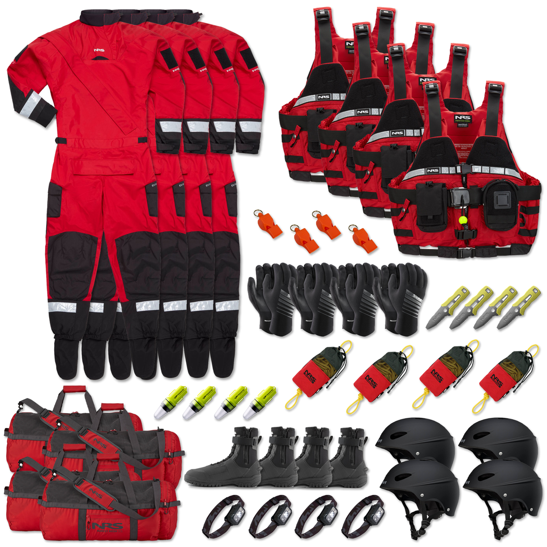 "Rapid Rescuer" 4 Man Water Rescue Kit - Red