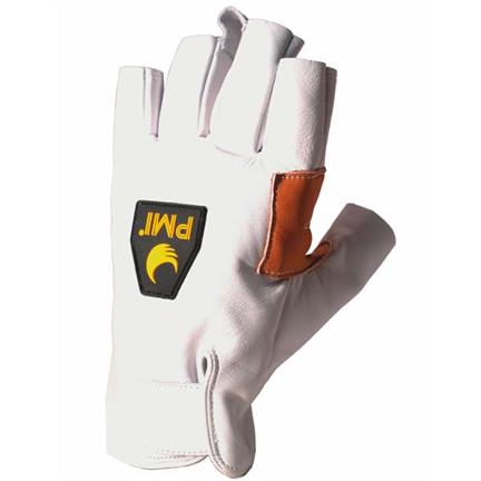 Fingerless Belay Gloves White/Tan