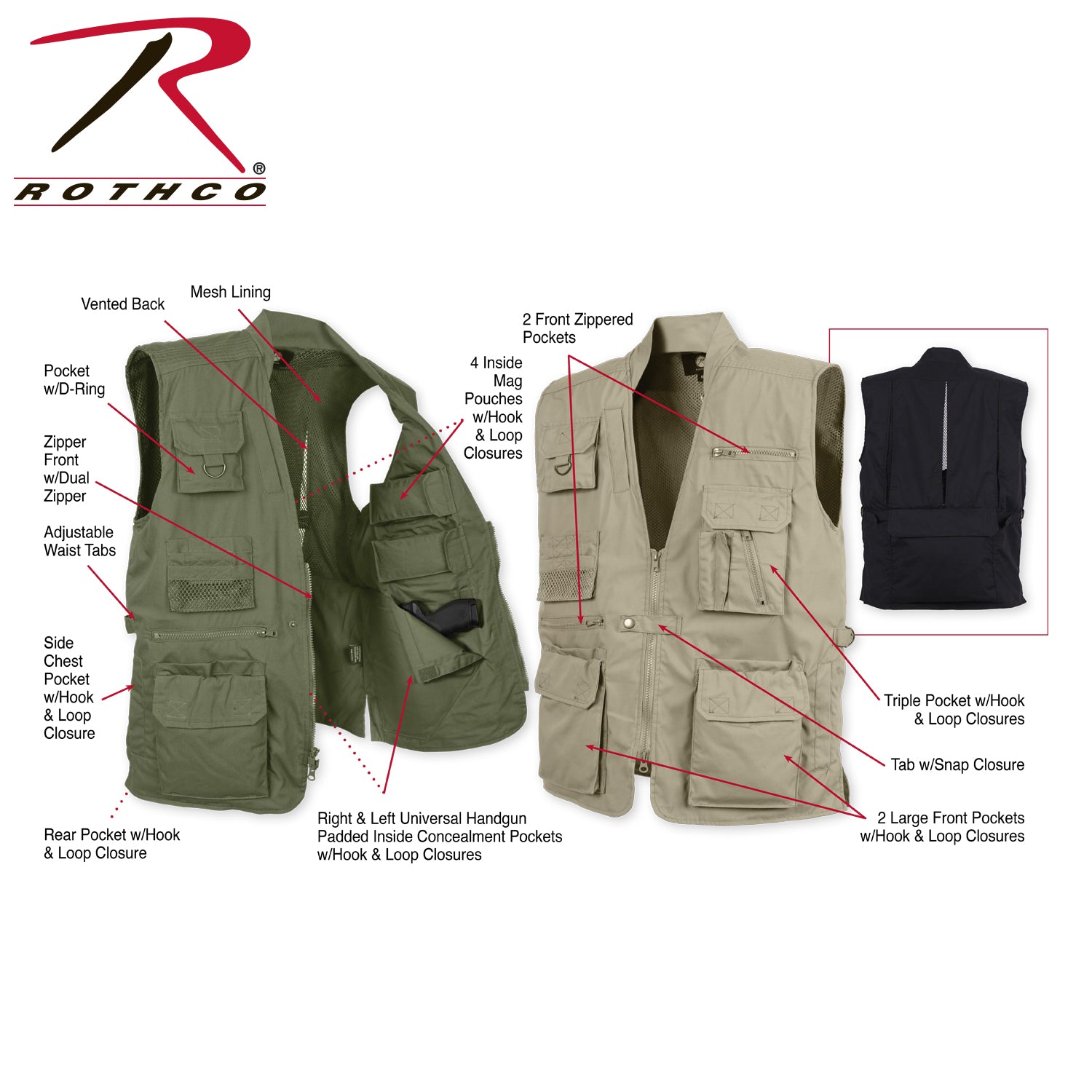 Rothco plainclothes clearance concealed carry vest