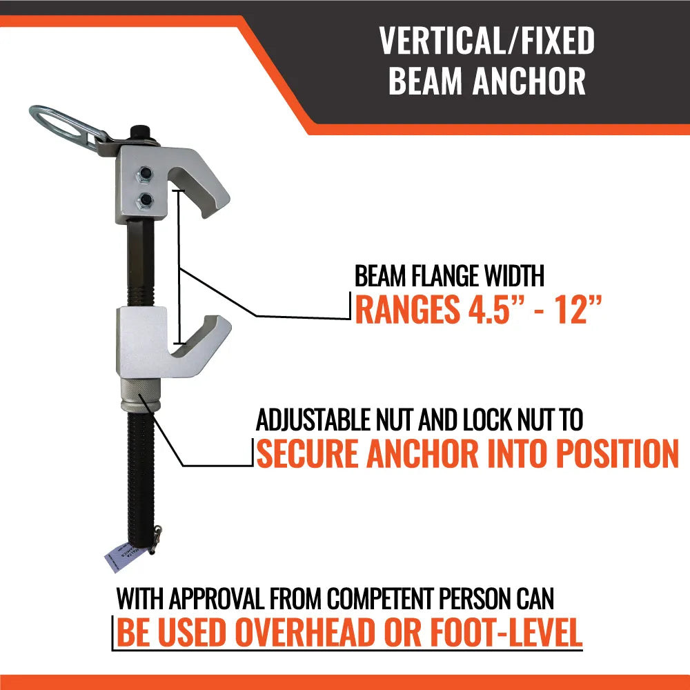 Vertical/Fixed Beam Anchor 3"-14" (5K)